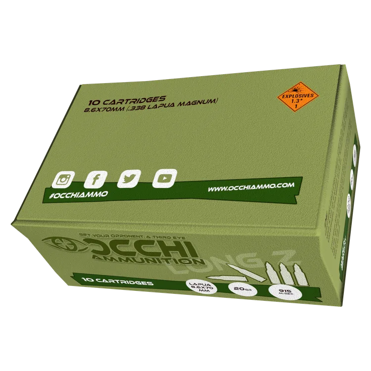 Boxed .338 Lapua Rounds