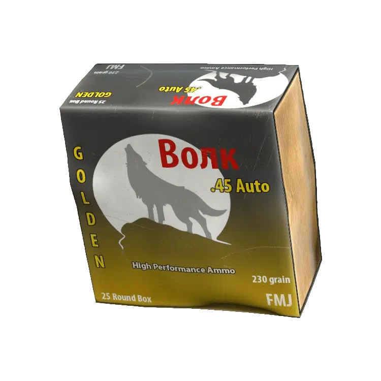 Boxed .45 ACP Rounds